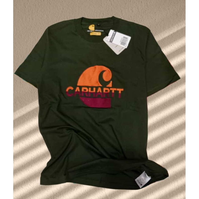 T-shirt Carhartt Big Logo Full Tag Wos Baju Kaos Carhartt Wip