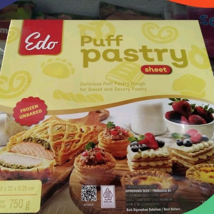 

EDO PUFF PASTRY SHEET 88x22x0,25cm 750gr - hai frozen food