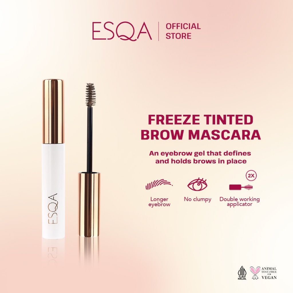 ESQA Freeze Tinted Brow Mascara - Ash Brown,Chocolate,Clear,Soft Brown