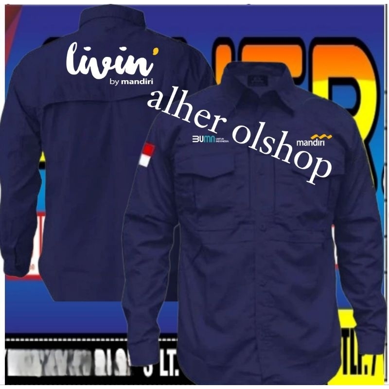 kemeja tactical mandiri livin baju tactical mandiri livin seragam tactical mandiri livin kemeja mand