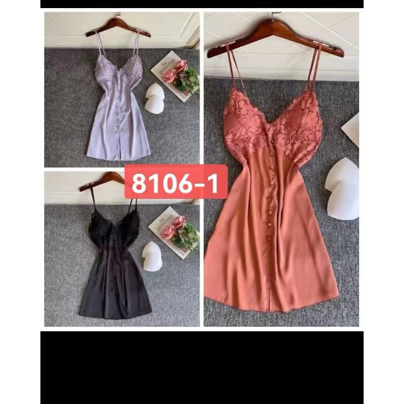 Lingerie Sexy Dress Sating Xing Wang 8106-1 Baju tidur sexy Silky