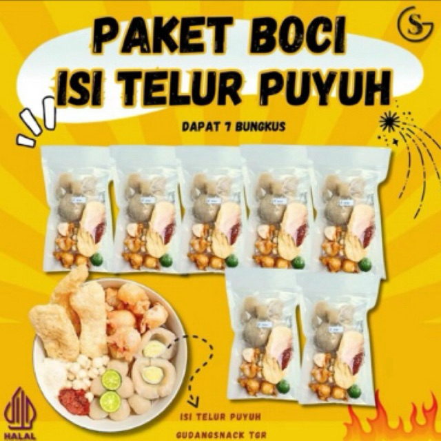 

7 BUNGKUS BASO ACI TELUR PUYUH PAKET HEMAT