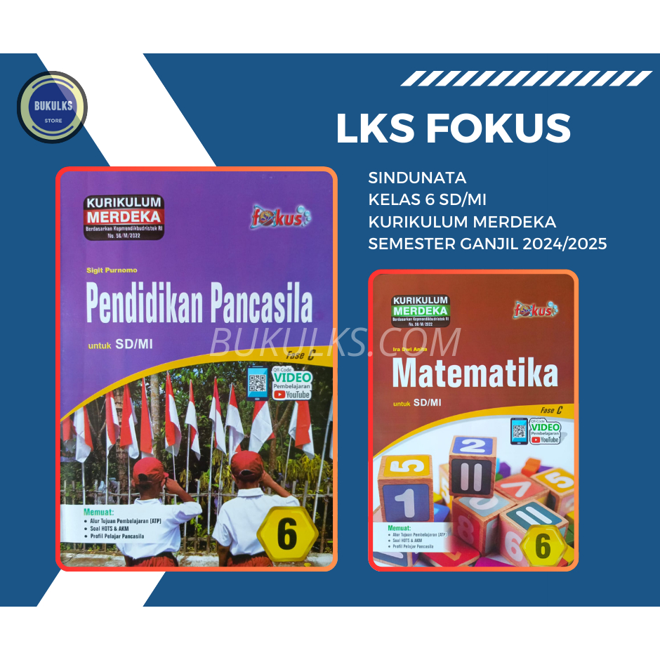 Buku LKS FOKUS SINDUNATA SD/MI Kelas 6 Merdeka Ganjil 2024/2025