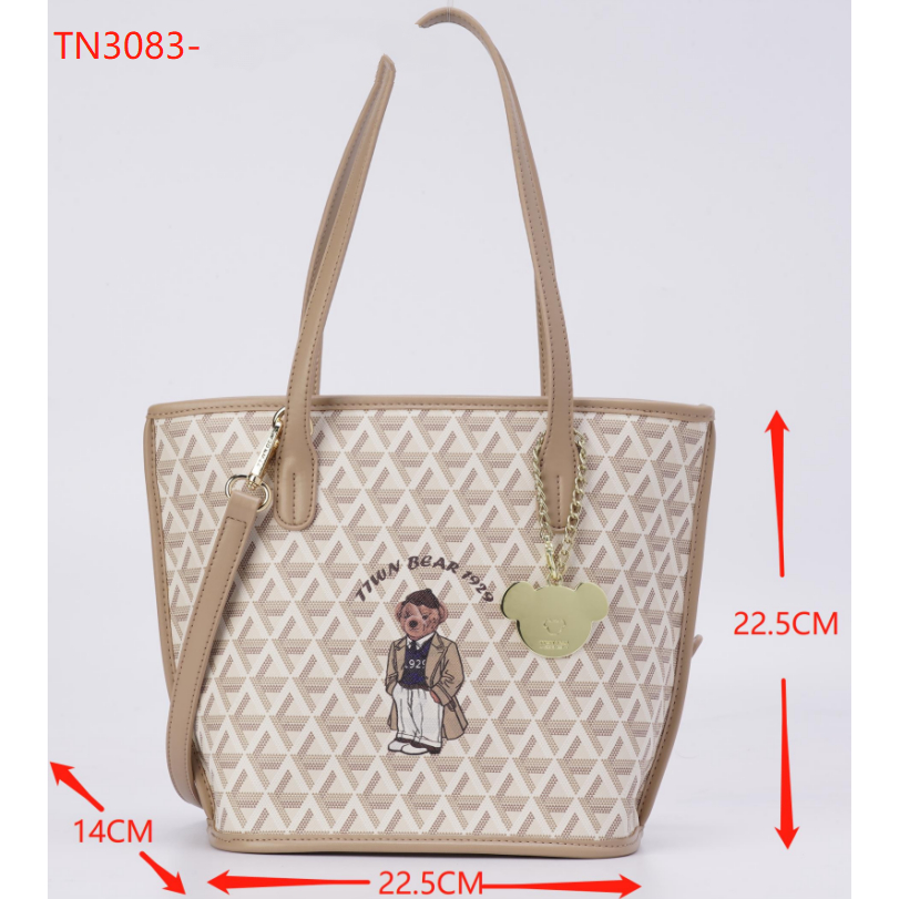 TTWN Bear Bangkok TN3083 TAS TOTE WANITA IMPORT PREMIUM TTWNBEAR Original