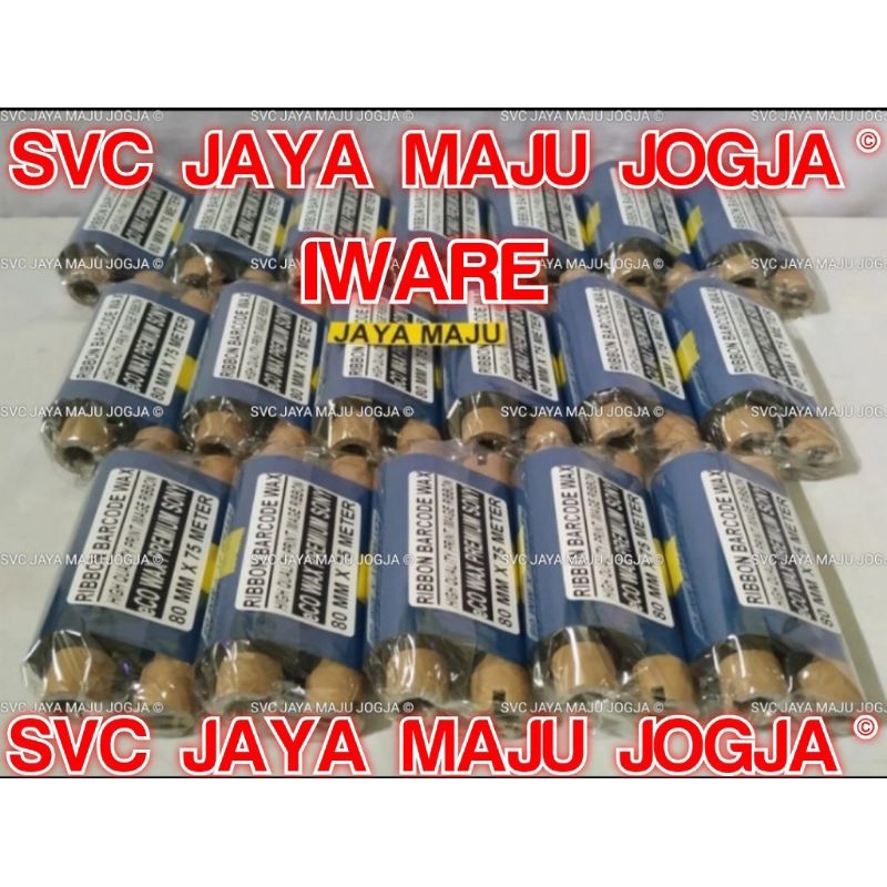 [ IWARE ]  80 MM  X  75 M   SONY  eCO  PREMIUM WAX - FACE OUT  ||  CORE  ½" - DOUBLE CORE COAK  ||  