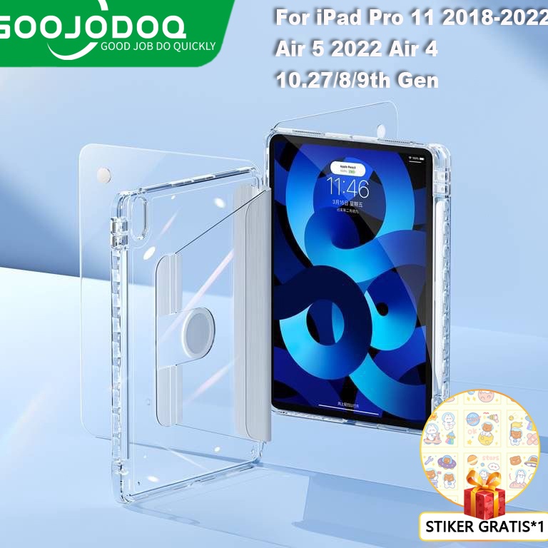 Kirim sekarang Goojodoq Acrylic fully transparent Casing iPad For iPad Air 4 Air 5 Case for iPad Pro