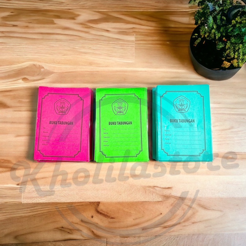 

KODE F74H 5 pcs Buku Tabungan Kecil Warna Polos Murah