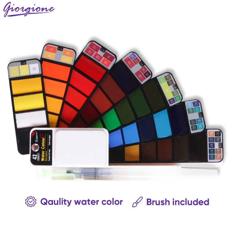 

KODE N7K3 Giorgione Solid Watercolor Paint Set Cat Air Padat 18253342 Warnas GSC