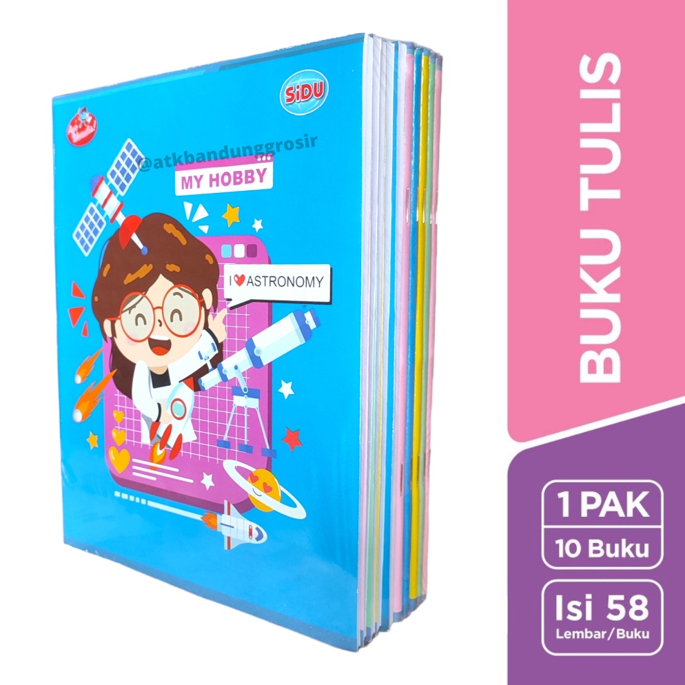 

KODE T64C Buku Tulis Sinar Dunia 58 Lembar SIDU Uk Quarto Random Cover pak 1 pcs