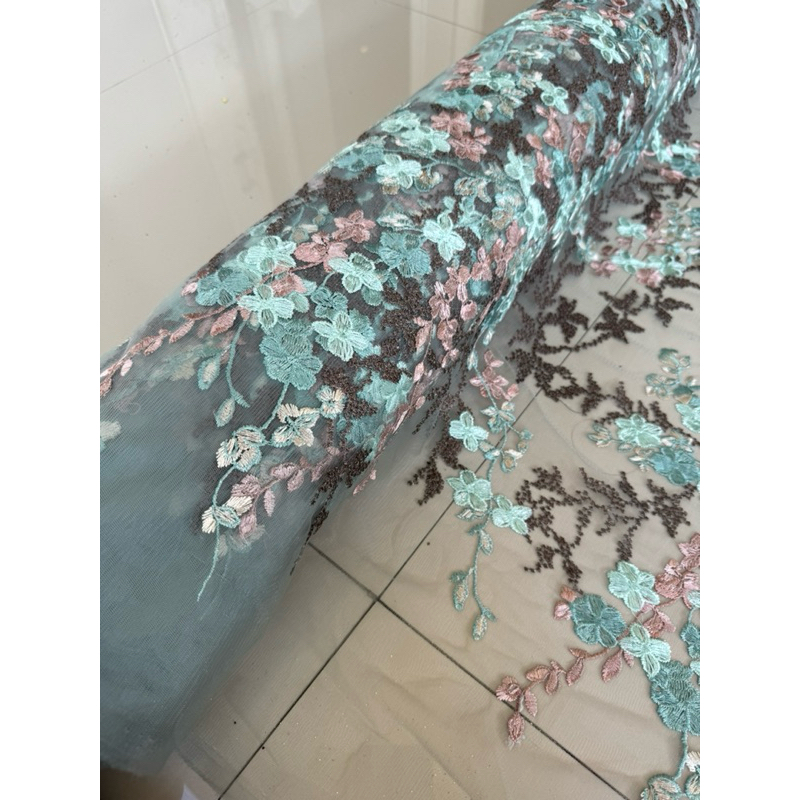 Hnna kain tile bordir motif garden multicolour[tile halus]