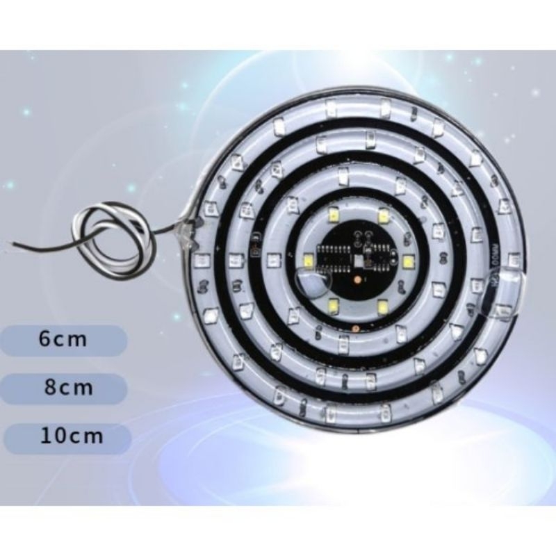 Lampu LED pelangi Variasi Mobil Motor bentuk Bulat 12V