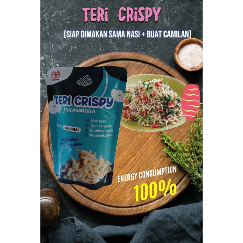 

Teri Crispy Kualitas Super 100 gram-Teri Krispi Non MSG//Camilan Teri//Cemilan Teri
