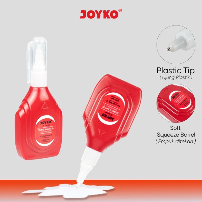 

KODE C33Z 12pc TIP EX CAIR JOYKO JK 1 MINI CORRECTION FLUID TIPE X PENGHAPUS PEN CAIR