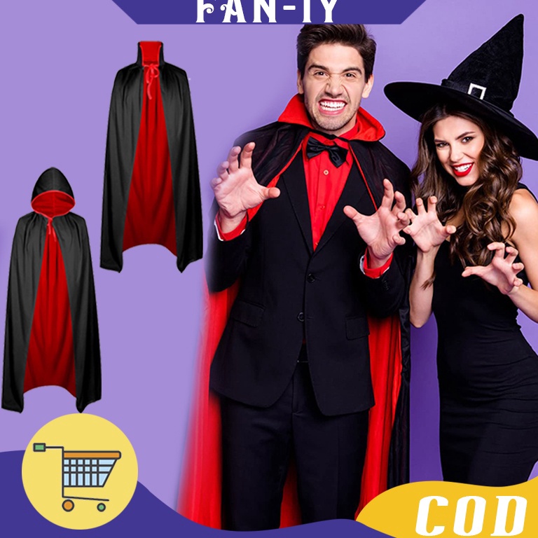 Produk terbaru Model Dewasa 14cmJubah Anime Cosplay Vampir Drakula  Jubah Hoodie Hitam Kostum Hiasan