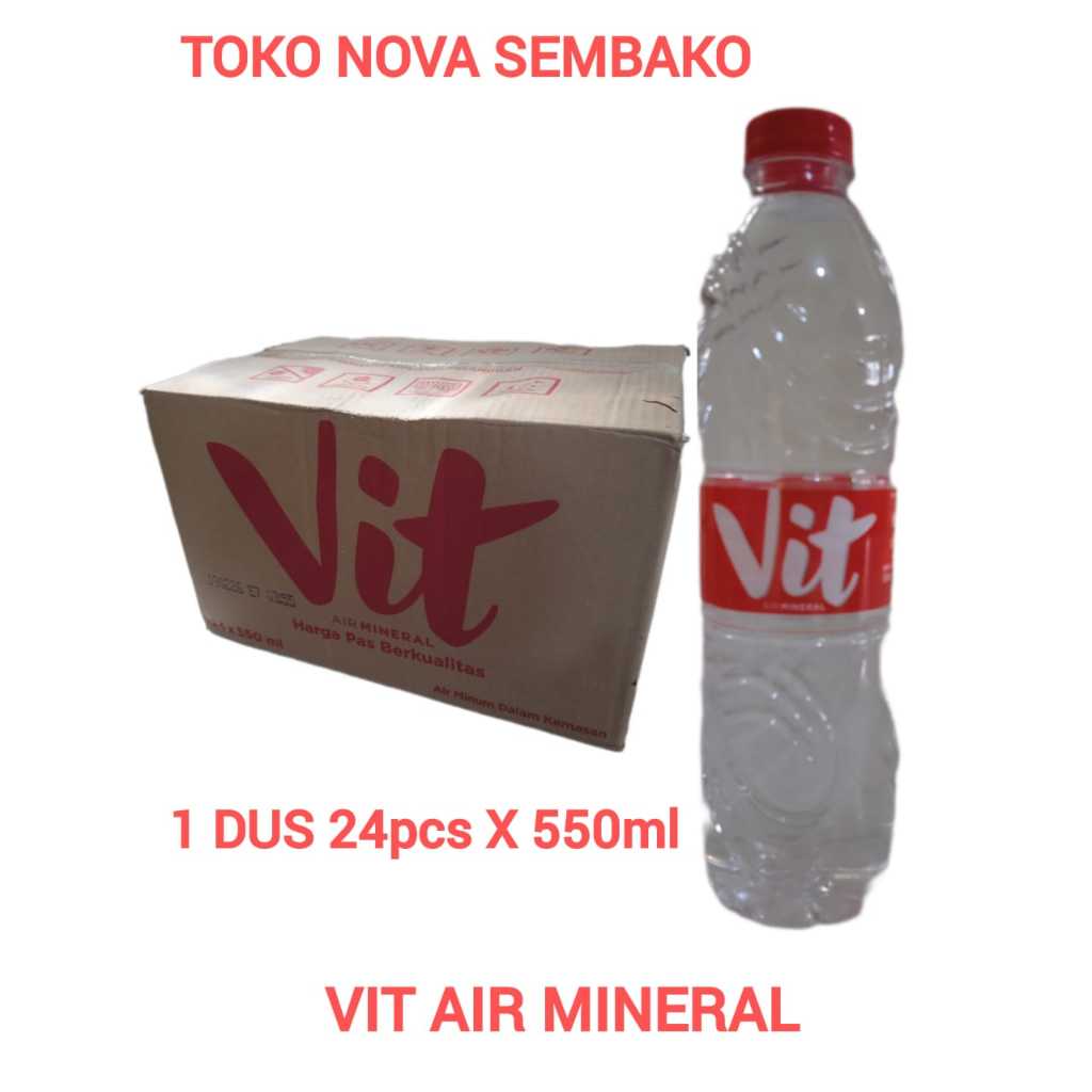 

VIT AIR MINERAL BOTOL 550 ml JUAL 1 DUS 24pcs || MURAH MERIAH || BOTOL ||