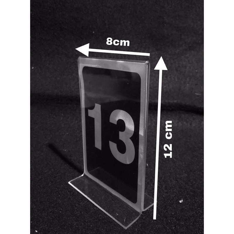 

nomor meja akrilik 8cm x 12cm model T potrait