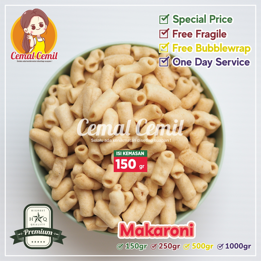 

Cemal Cemil : Paling Laris : Makaroni Gurih 150gr-Snack/Cemilan/Camilan