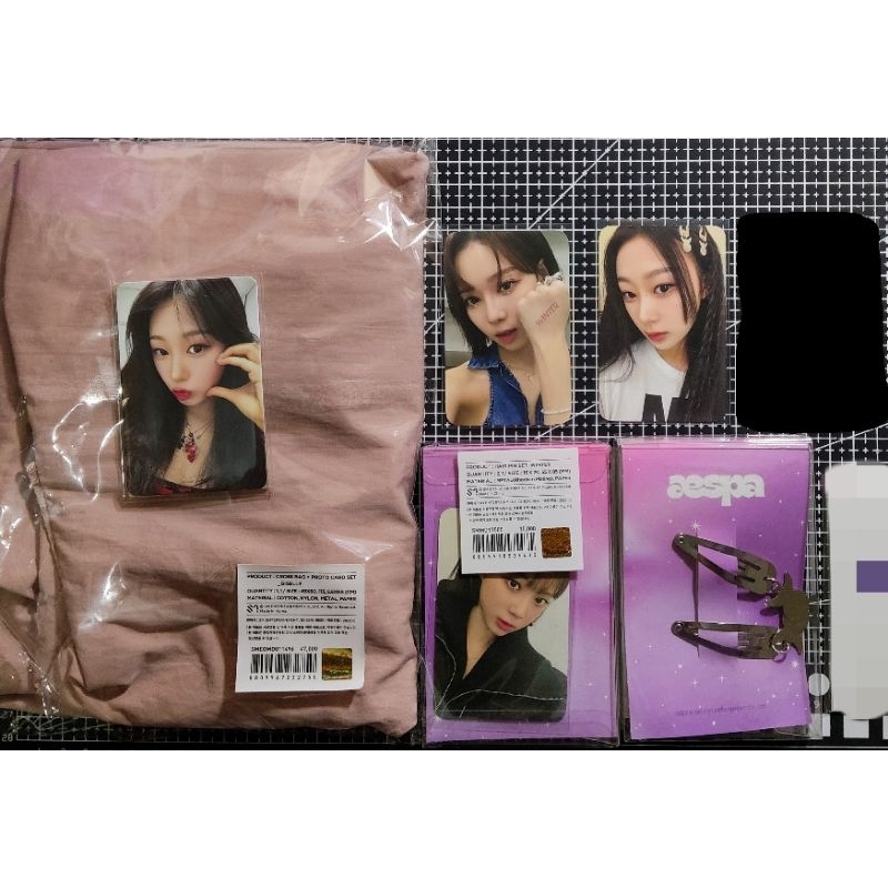 PC GISELLE WINTER CROSS BAG HAIR PIN TATTOO STICKER DRAMA MY WORLD COME TO MY ILLUSION AESPA
