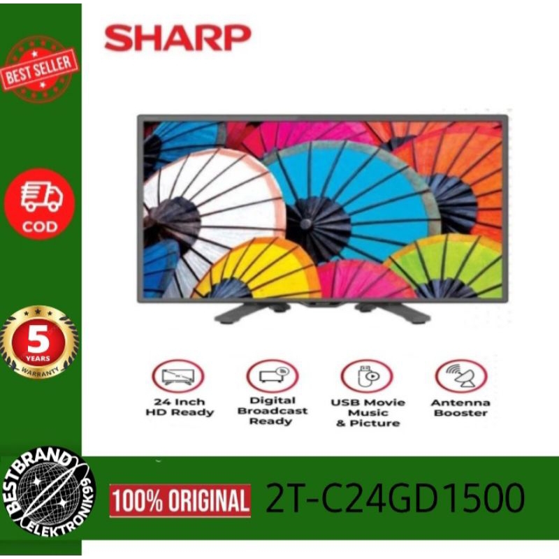 SHARP 24GD1500 LED 24INCH HD READY DIGITAL TV C24GD1500i