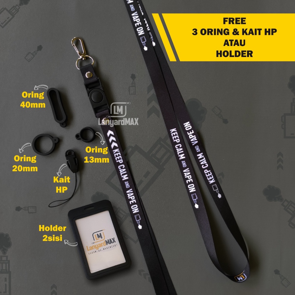 

KODE N85I Lanyard Keep Calm Vp On by LanyardMax 15cm