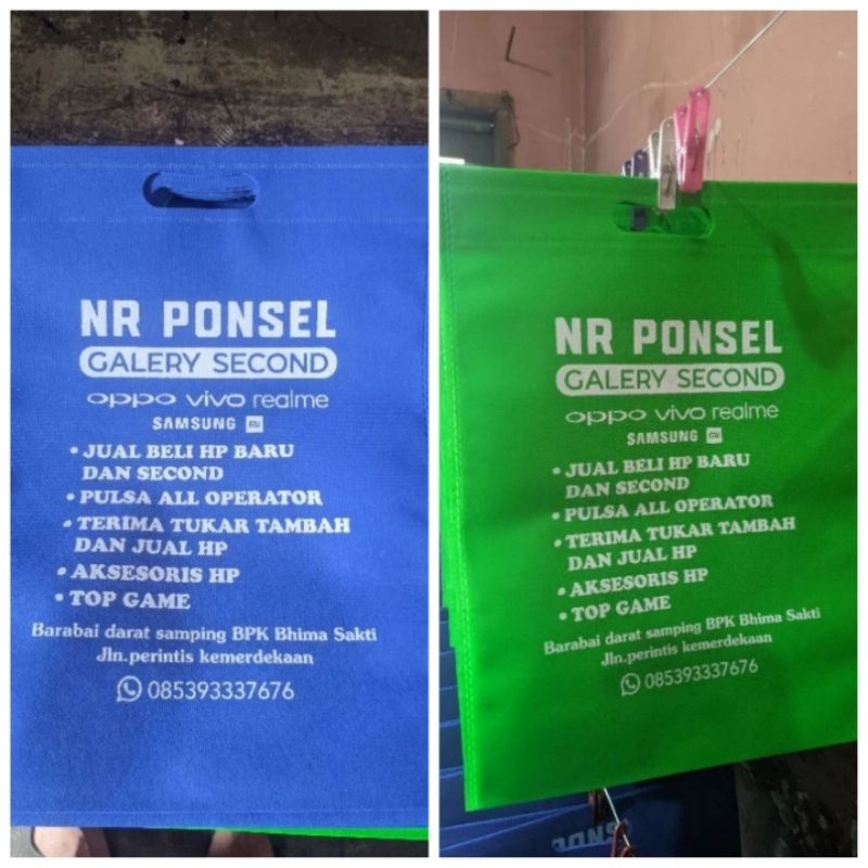 

TAS Sponbond Goodiebag Custom oval untuk kebutuhan acara bebas pilih warna