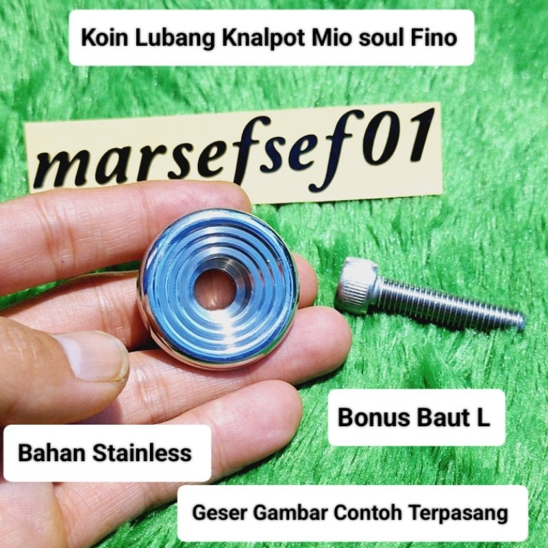 Baut Coinan Kenalpot Mio Sporty Fino Soul Mio Smile Coin Bagian Bawah STAINLESS