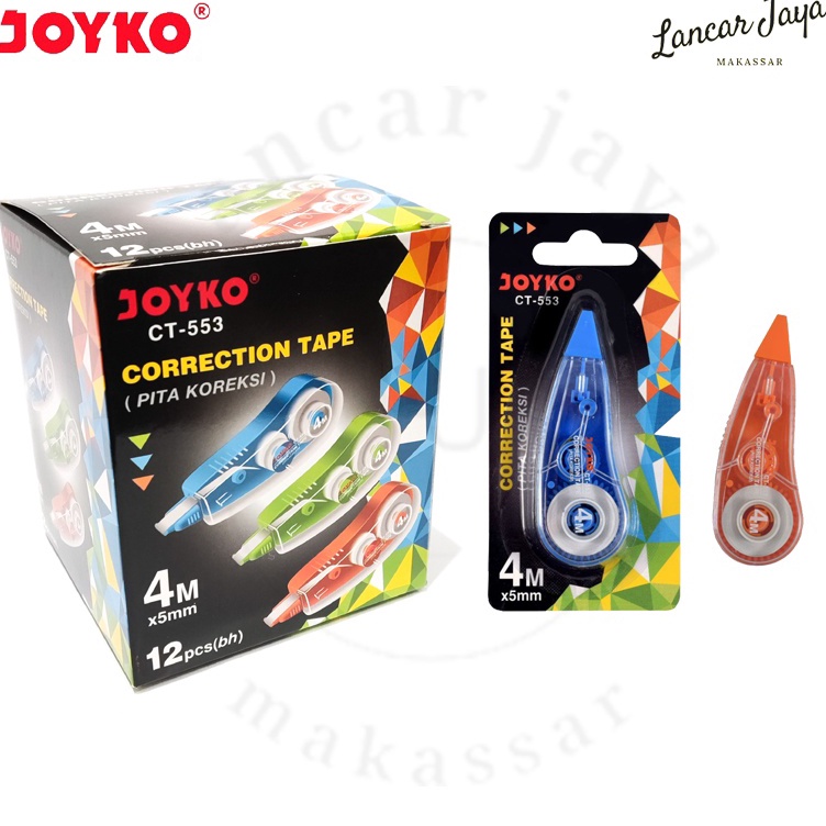 

KODE W3Q5 1 LSN 12 PCS Correction Tape Pita Koreksi Joyko CT553