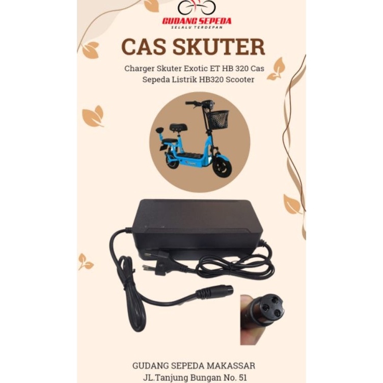 KODE B7Q8 Charger Skuter Exotic ET HB 32 Cas 36v 12ah Sepeda Listrik HB32 Scooter