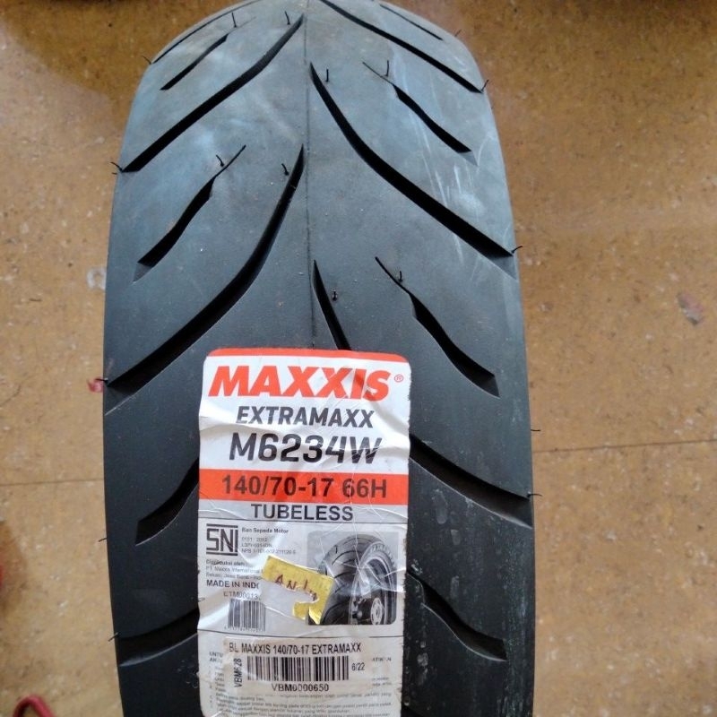 Ban Luar Maxxis Ring 17 140/70 Extramaxx M6234W Tubeless - Ban Motor Sport Tubeles Belakang Supermot