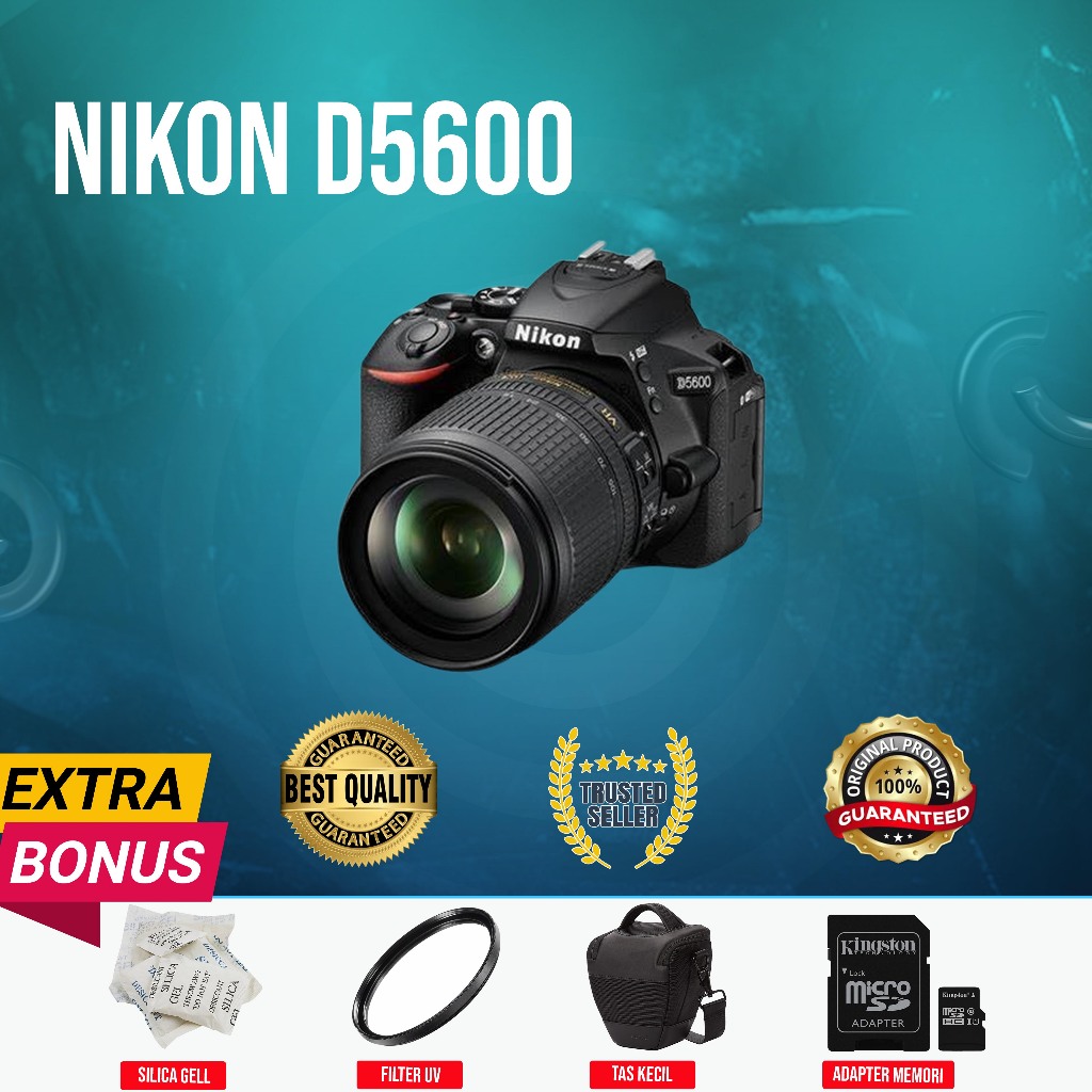 NIKON D5600 KIT AFP 18-55MM ORIGINAL MULUS NORMAL MURAH (SECOND)