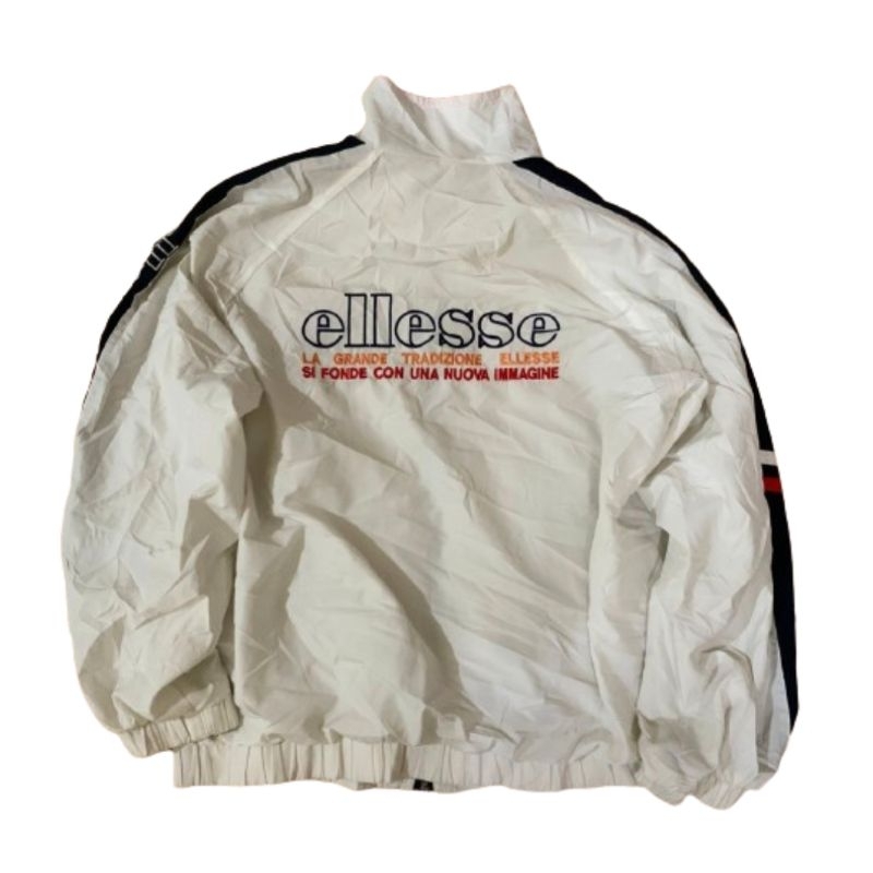 Vintage 90s Jacket / Jaket Windbreaker Ellesse Spell Out Tapped Threetone Colorblock Men Women