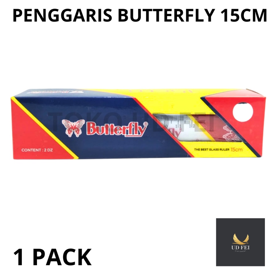 

KODE D17E 1 PACK PenggarisPengarisMistarRuler Plastic Butterfly 15 cmGarisan Butterfly 15cm