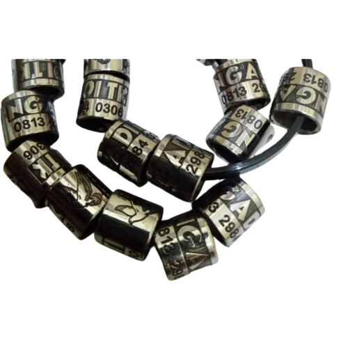 10 biji Ring burung merpati baja timbul standar Ring Burung Merpati Cincin kaki merpati