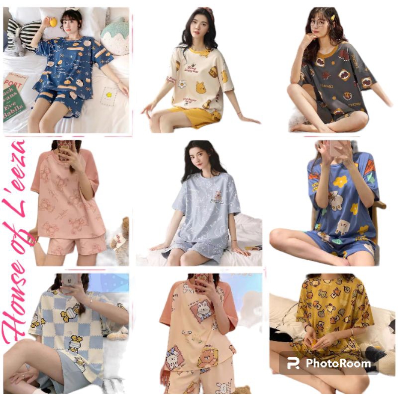 Setelan Wanita Import Setelan Kaos Hotpant Baju Tidur Import