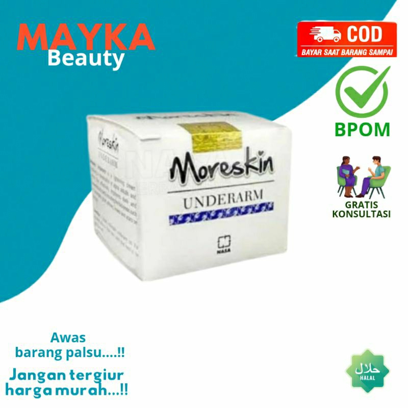 ( COD ) MORESKIN UNDERARM ORIGINAL NASA / CREAM BPOM MENGHILANGKAN WARNA GELAP/ PEMUTIH KETIAK,LUTUT