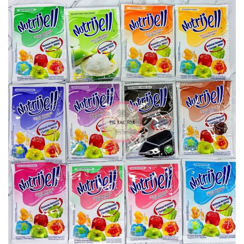 

nutrijell jelly powder sachet 10gr/nutrijell serbuk instan sachet/nutrijell eco sachet/nutrijel rasa buah