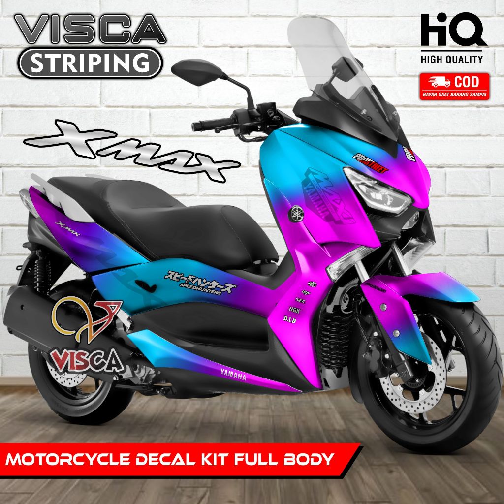 Decal XMAX 250 - Stiker XMAX 250 - Dekal XMAX 250 Full Body - Striping XMAX 250 Variasi - Decal Holo