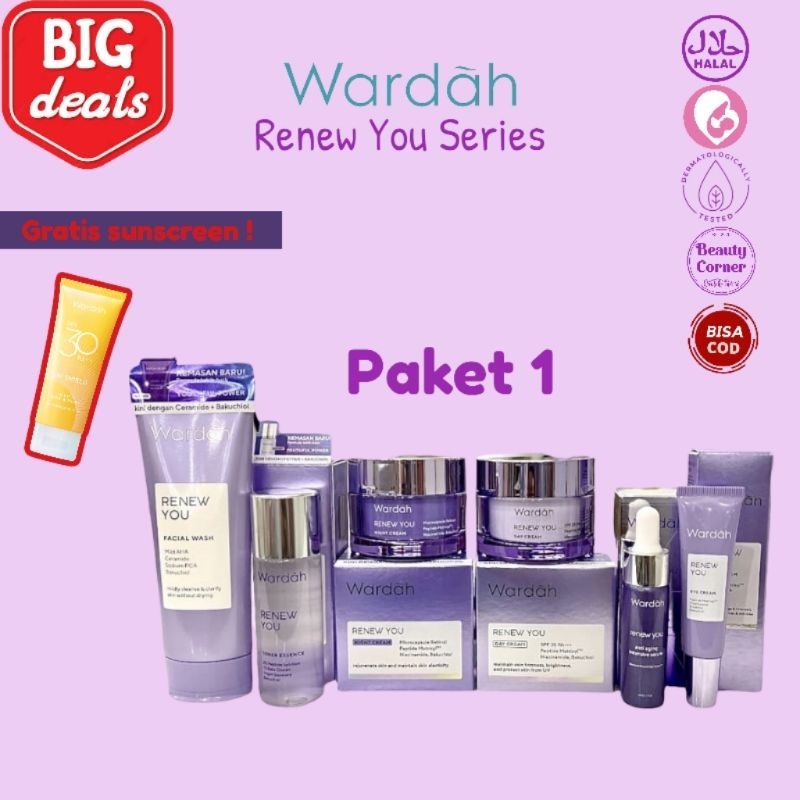 (READY) Wardah Paket Lengkap Renew You Series