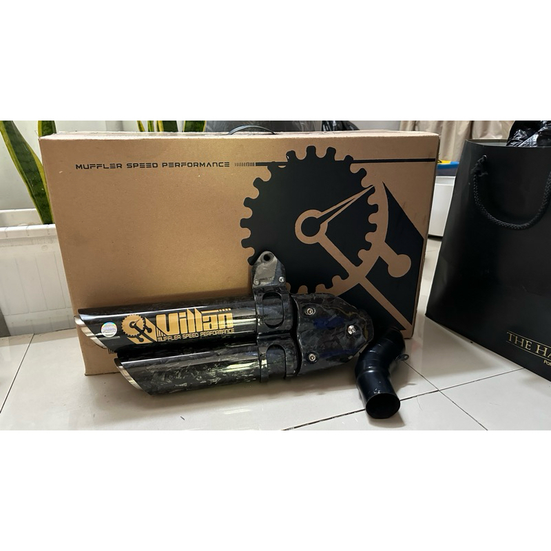 preloved knalpot villan muffler dante carbon forged