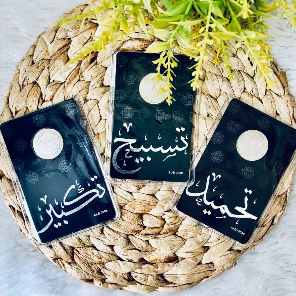 set dirham tasbih-tahmid-takbir tamu gold malaysia/3 dirham tamu gold malaysia/dirham tasbih tamu go