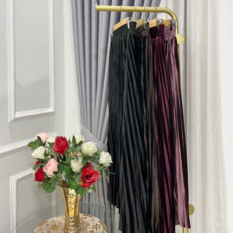 ROK PLISKET BELUDRU ROK MAYUNG BELUDRU PREMIUM ROK MUSLIM WANITA ALL SIZE
