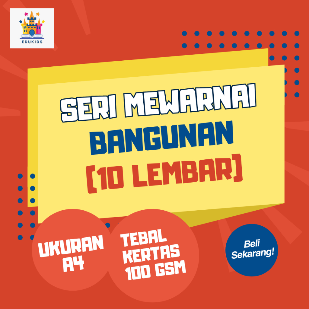 

[BANGUNAN] KERTAS MEWARNAI ANAK / KERTAS GAMBAR MEWARNAI UNTUK ANAK PAUD TK SD - A4 TEBAL 100 gsm