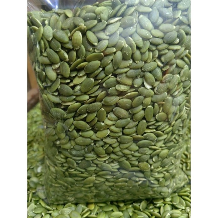 kwaci hijau kupas/pumkin mentah 500gram