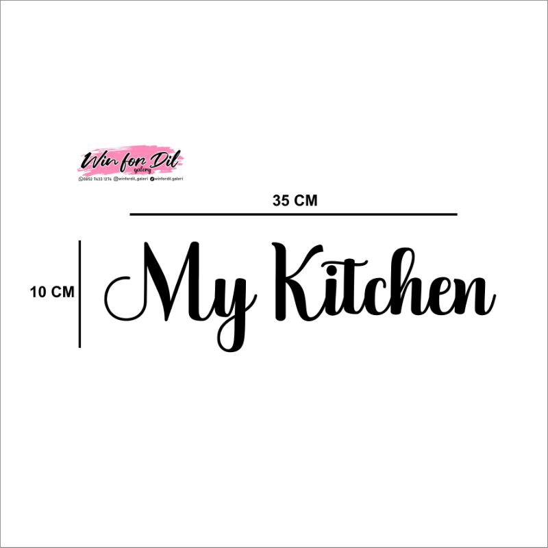 tulisan my kitchen ukir kayu