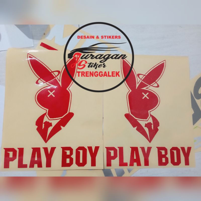 Stiker cutting play boy bahan reflektif