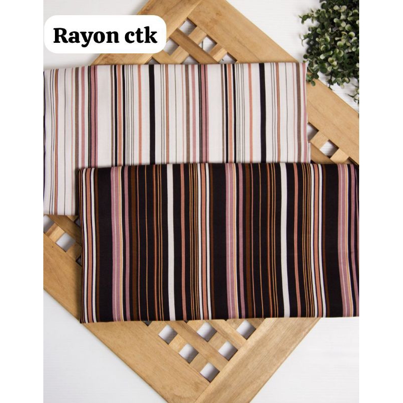 kain katun rayon viscose motif salur premium-kain rayon viscose premium (0,5meter)