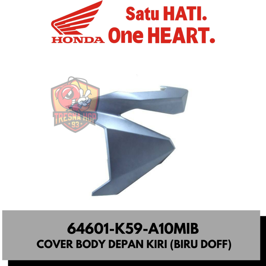 64601-K59-A10MIB COVER BODY DEPAN KIRI (BIRU DOFF) VARIO FI ESP 125 150 K59 OLD ORIGINAL | COVER L F