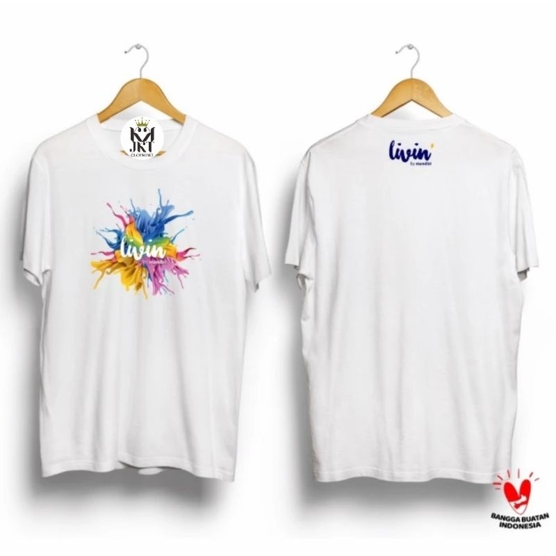 Kaos Livin Mandiri BUMN - Baju Livin Perbankan Mandiri