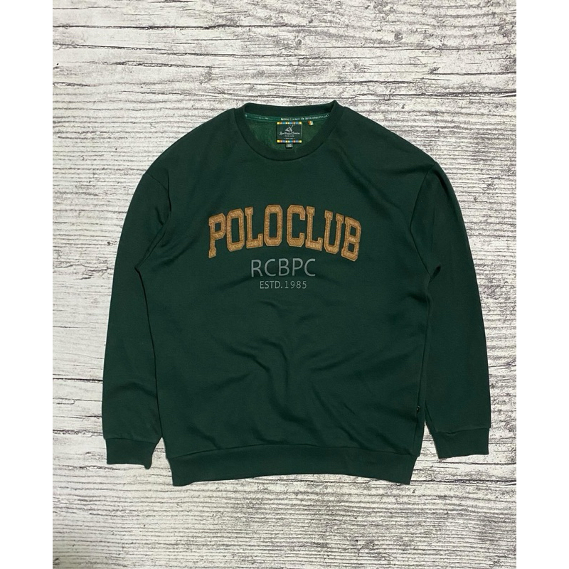 Crewneck Cn sweatshirt Polo Club RCBPC Royal county Of Berkhshire Jotol hijau botol second
