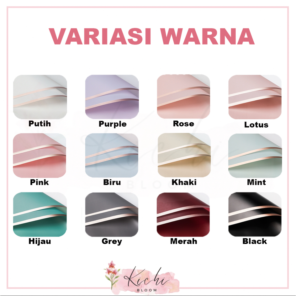 

Flower Wrapping GOLD LINE CELLOPHANE Transparent WATERPROOF KERTAS BUNGA/ PEMBUNGKUS BUNGA/ Kertas Buket